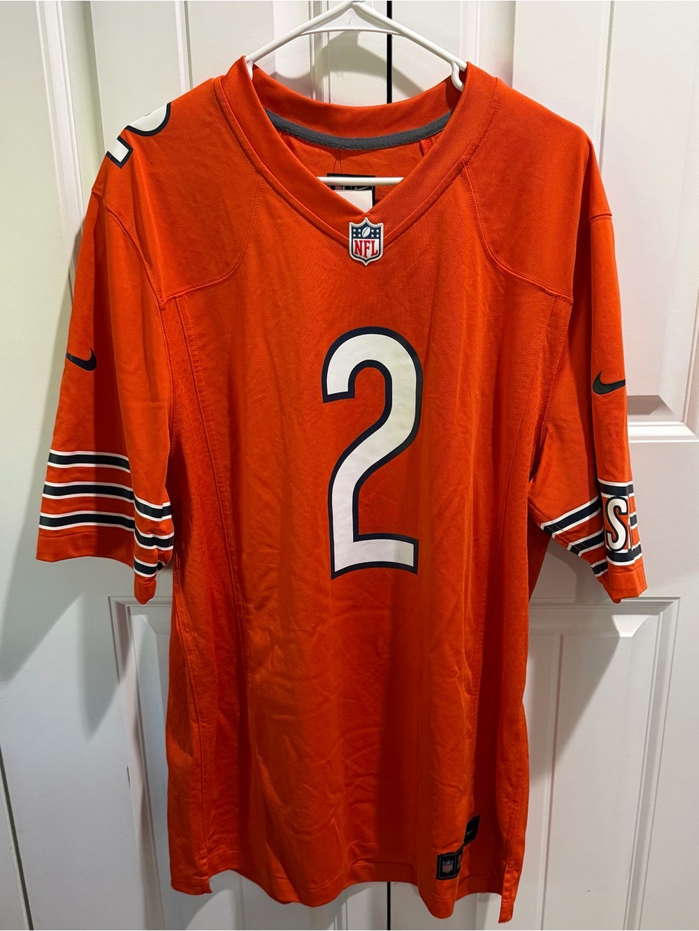 Nike Chicago Bears DJ Moore #2 Orange Game Jersey Men’s L Large NWT NFL